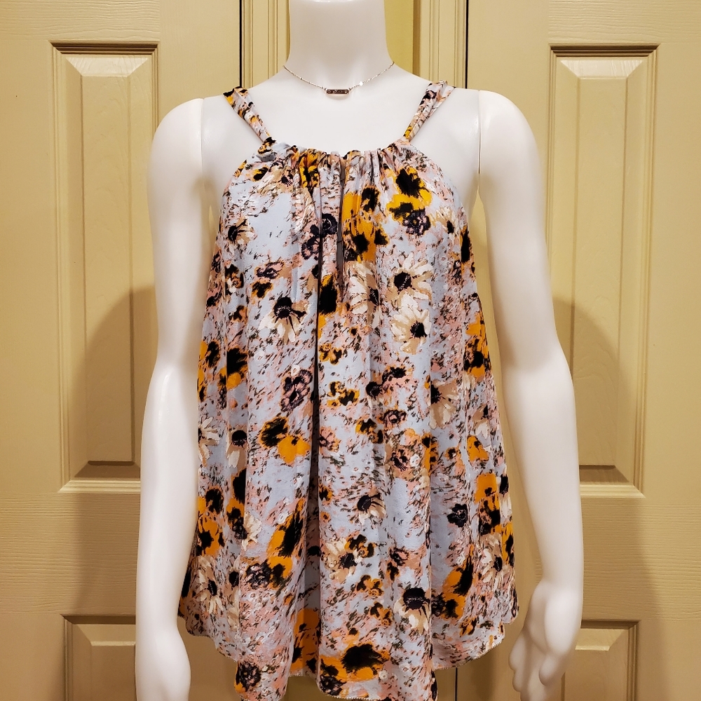 Aritzia- Wilfred Flowy Floral Halter Top Sz XS